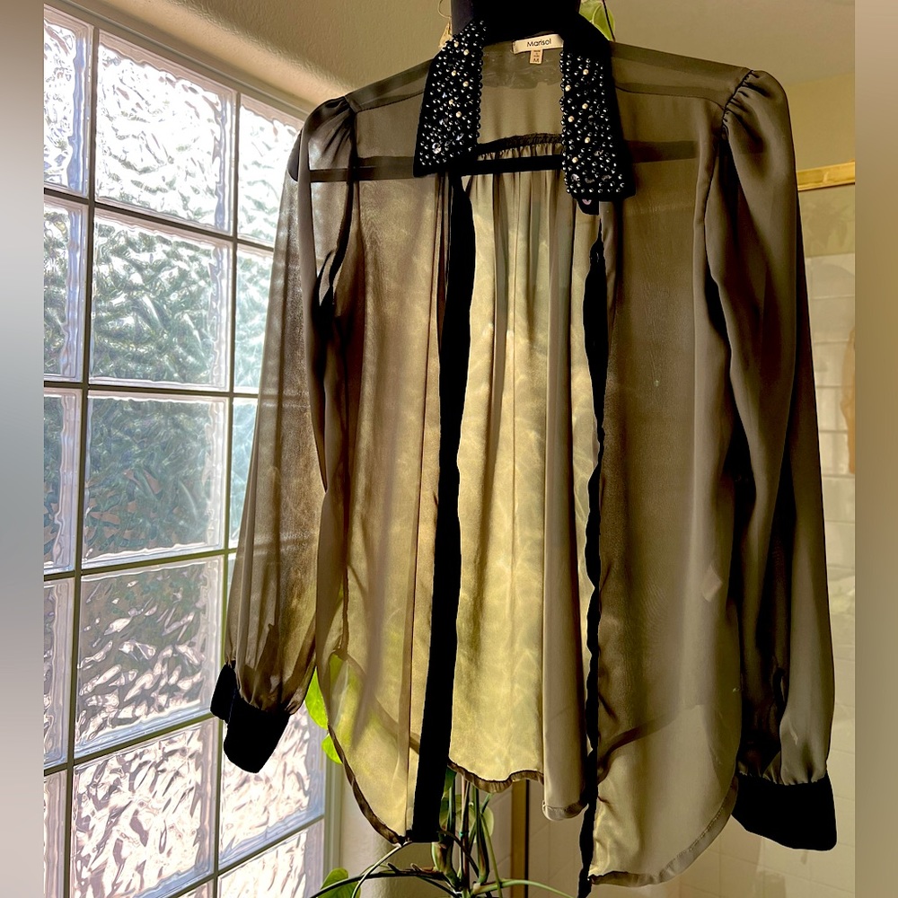 Marisol Sheet Button Up Blouse Medium